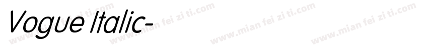 Vogue Italic字体转换